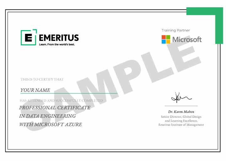 Professional Certificate in Data Engineering with Microsoft Azure