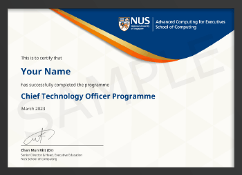 Example image of certificate that will be awarded after successful completion of this program