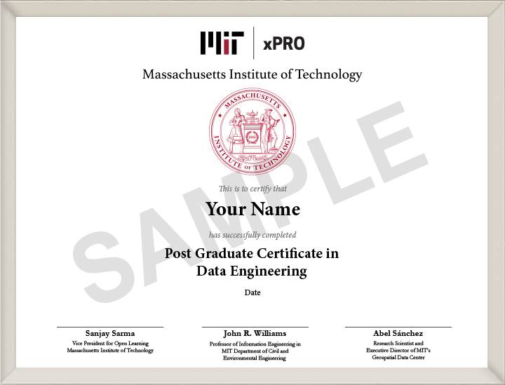 MIT xPRO Post Graduate Certificate in Data Engineering Online