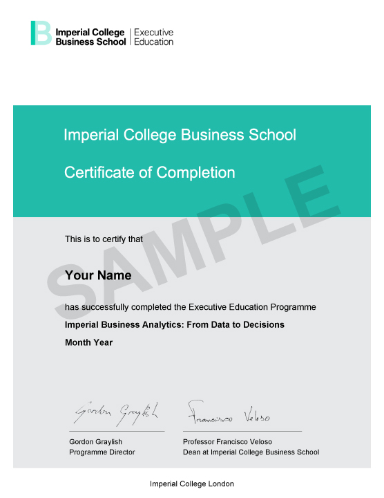Imperial College Business School Business Analytics | Online ...